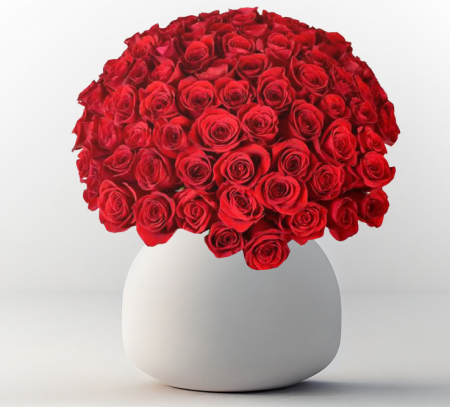 Aniversare de cuplu - Buchet cu 101 Trandafiri Roșii