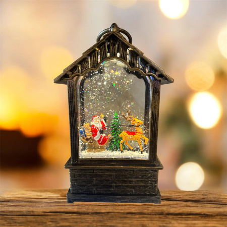 Cadouri - Cutie muzicală Crăciun Felinar cu Mos Craciun