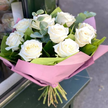 BUCHETE DE FLORI - BUCHET TRANDAFIRI albi