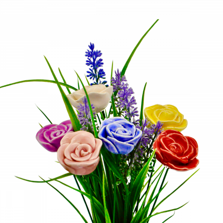 Flori din Ceramica Medii - Trandafir din Ceramica