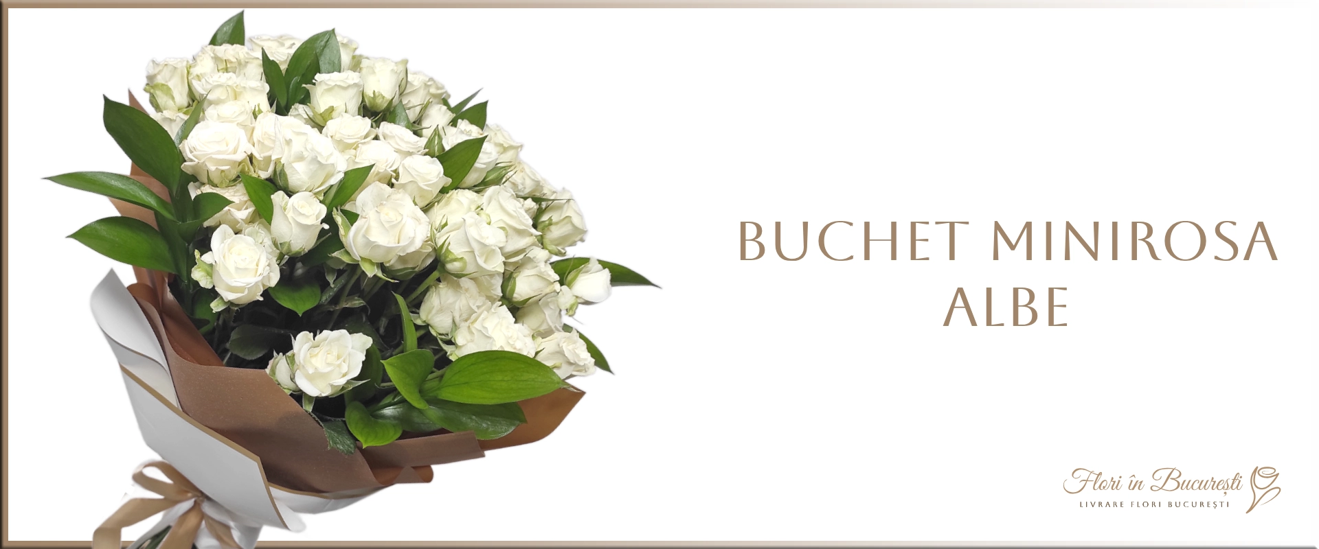 Buchet minirosa albe
