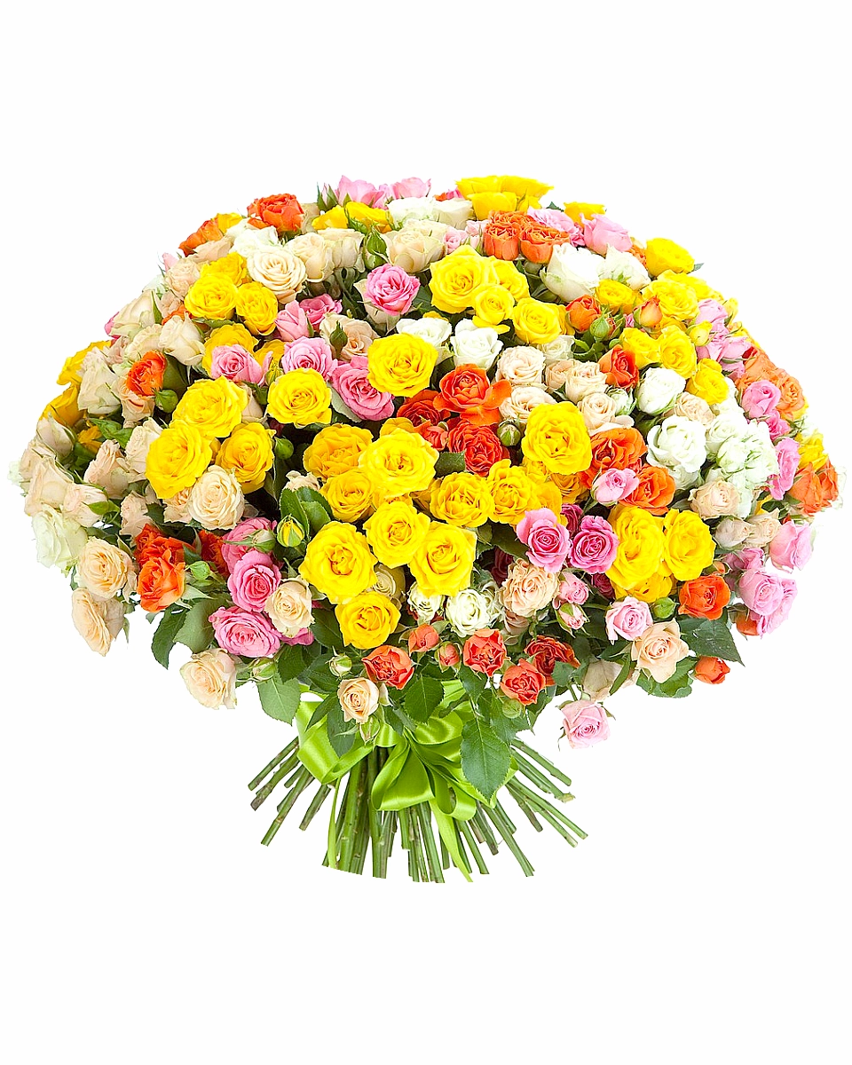 Flori pentru Iubită - Buchet 101 minirosa mix