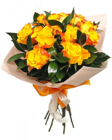 Buchete Flori - Buchet 15 trandafiri portocalii