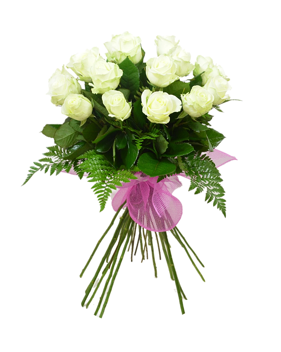 Flori pentru Zi de Naștere - Buchet 19 trandafiri albi