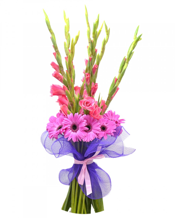 Buchete Flori - Buchet cu gerbera și gladiole