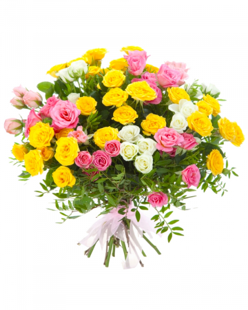 Buchete Flori - Buchet cu minirosa în trei culori