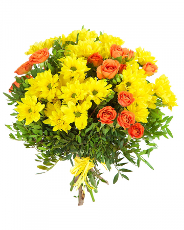 Buchete Flori - Buchet cu minirosa si crizanteme