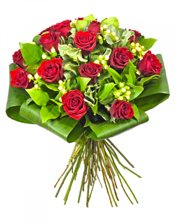 Buchete Flori - Buchet cu trandafiri și hipericum