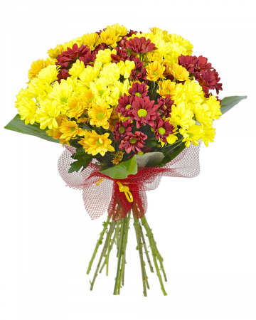 Buchete Flori - Buchet de crizanteme în culori de toamnă