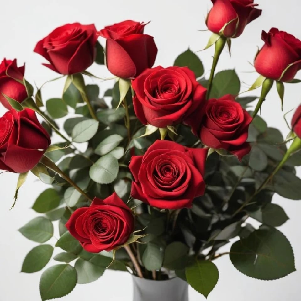 Câți trandafiri roșii vrei în buchet?