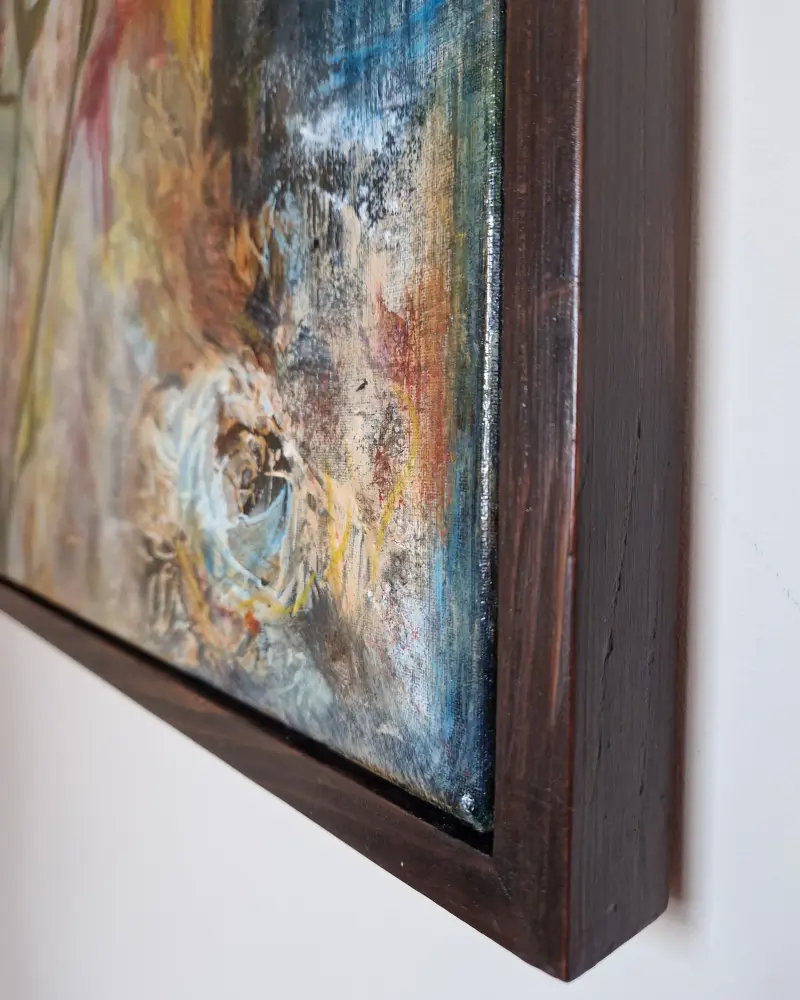 Tablou pictat manual „Între anotimpuri” – pictură originală Flow Art [6]