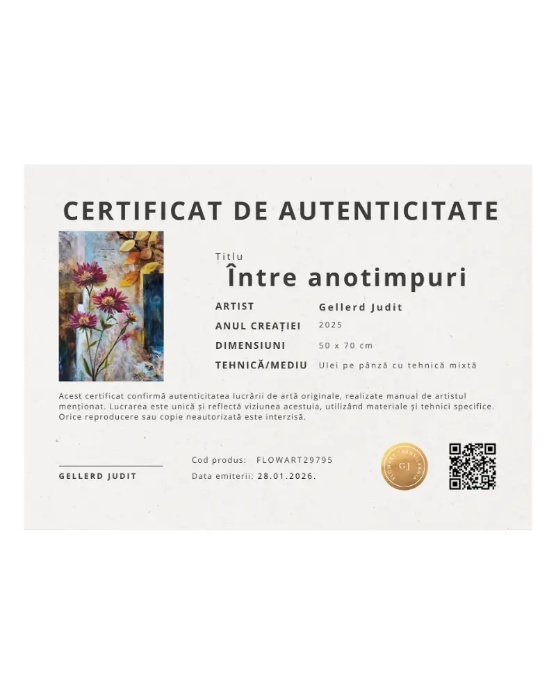 Tablou pictat manual „Între anotimpuri” – pictură originală Flow Art [8]
