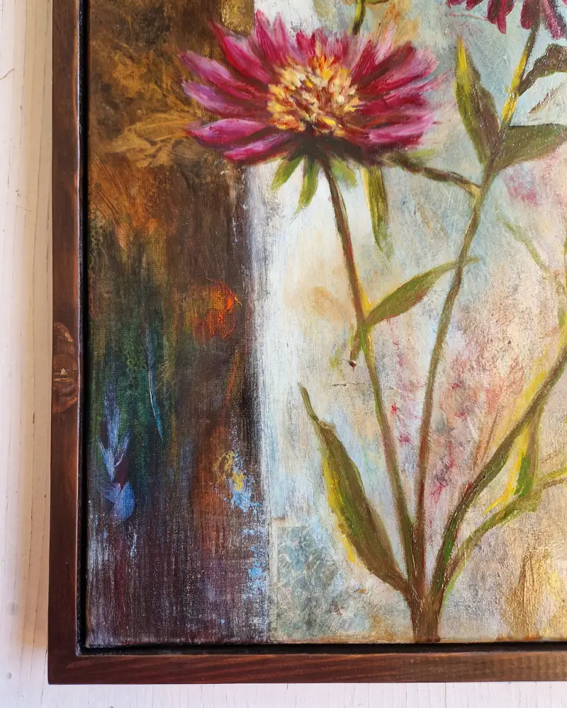 Tablou pictat manual „Între anotimpuri” – pictură originală Flow Art [4]