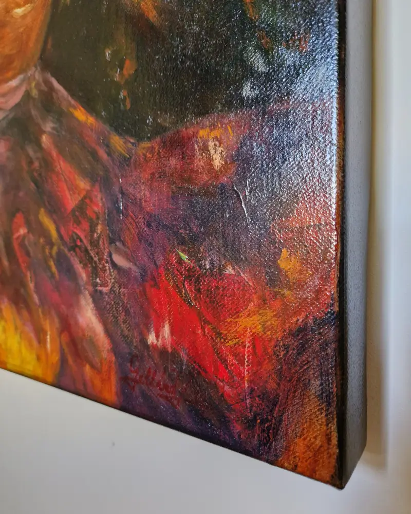 Tablou pictat manual în ulei, tehnică mixtă – Frida Kahlo [4]