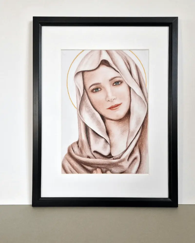 Portret Fecioara Maria de la Medjugorje - Creioane Colorate [3]