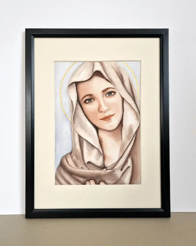Fecioara Maria Medjugorje - Pictură în Acuarelă [2]