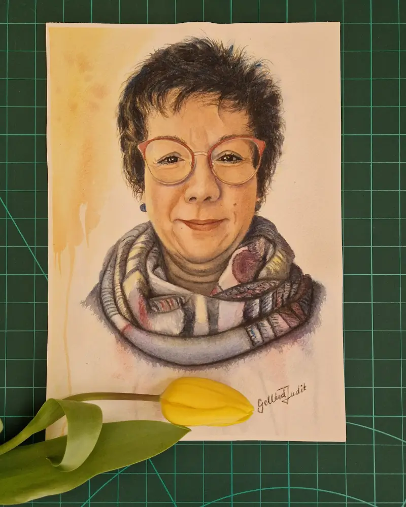 Portret Femeie - Pictură în Acuarela [2]