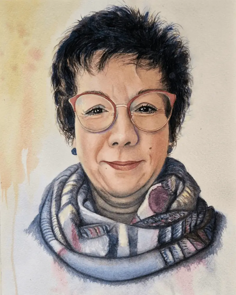 Portret Femeie - Pictură în Acuarela [1]