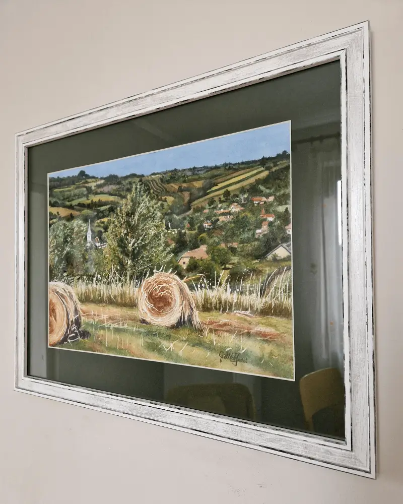 Nostalgia Baloților de Fân - Pictură în Acuarelă [4]