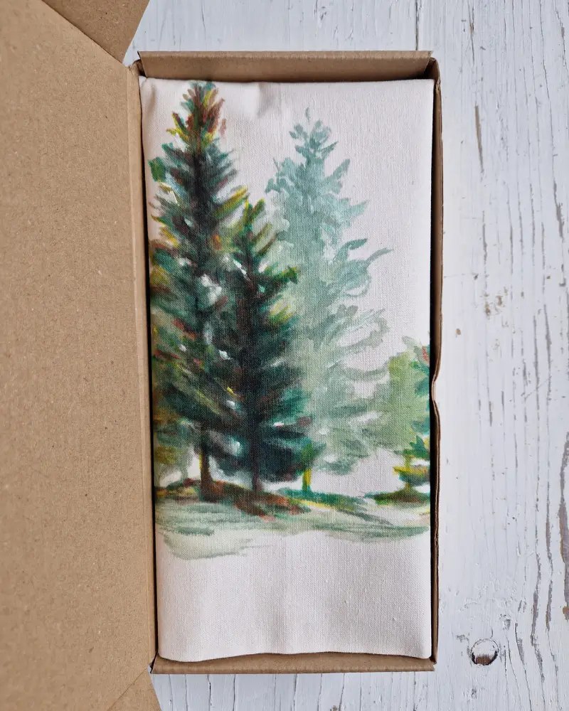 Sacoșă pictată manual cu brazi – design original Flow Art [2]