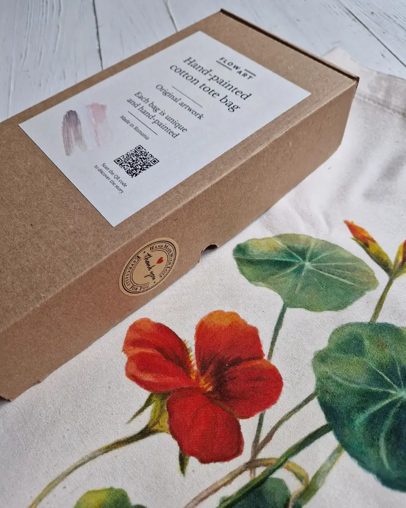 Sacoșă pictată manual Condurul doamnei – Flow Art [3]