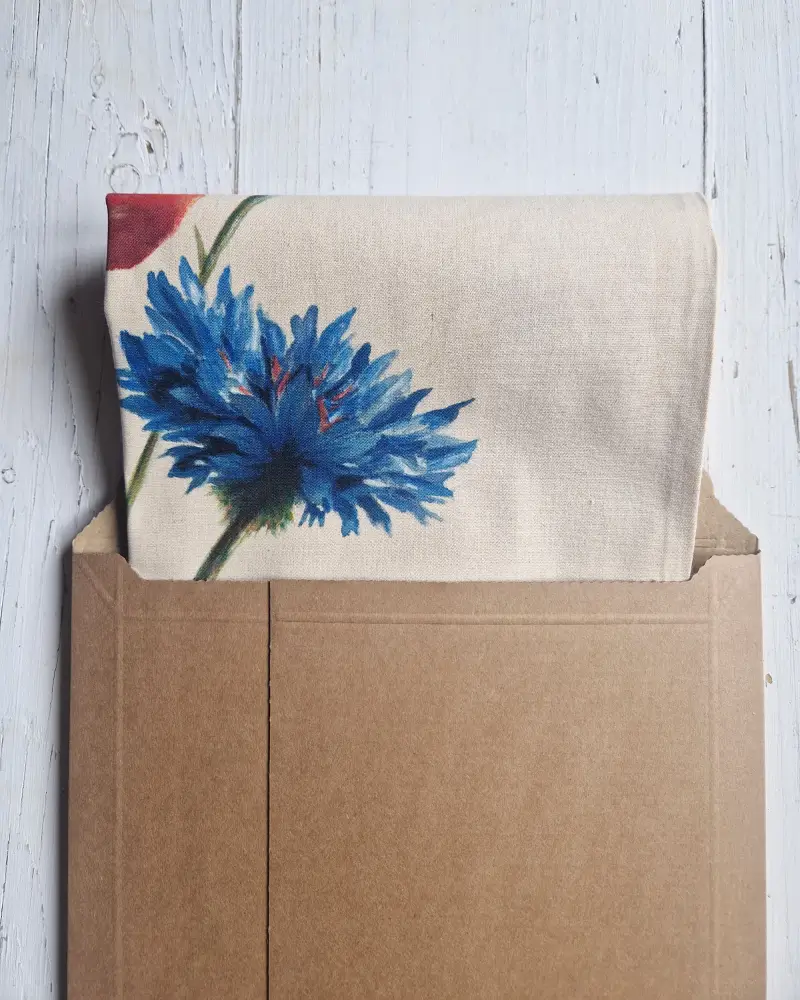 Sacoșă pictată manual din bumbac – artă florală unicat [4]