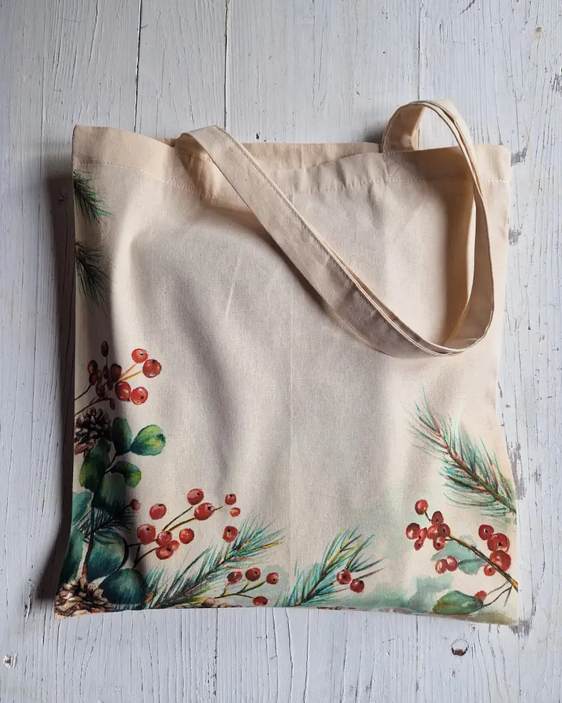 Sacoșă Pictată Manual – Poveste de Iarnă | Flow Art [3]