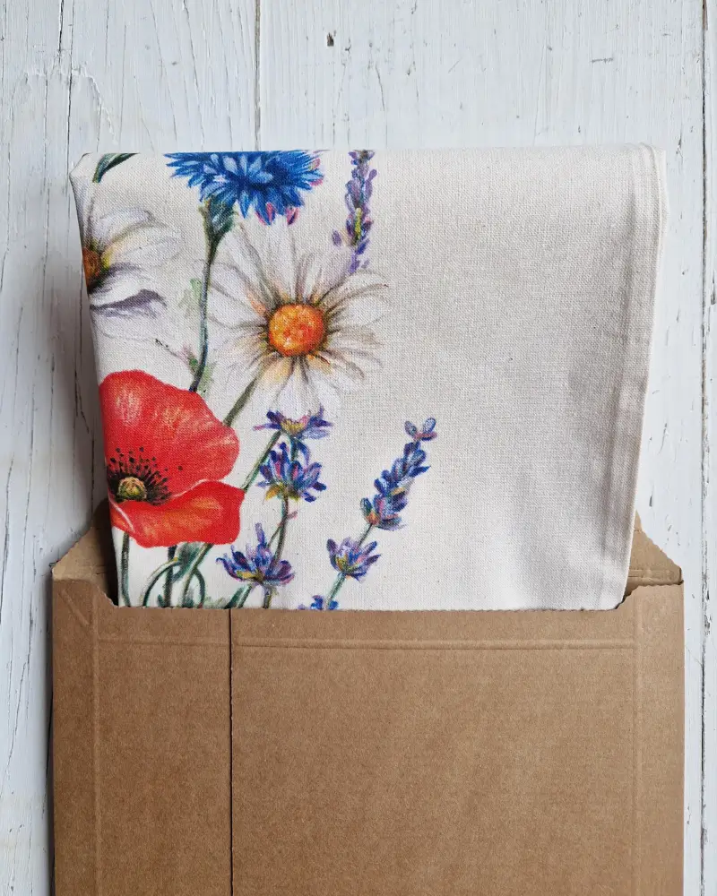 Sacoșă pictată manual Printre maci | Flow Art [6]