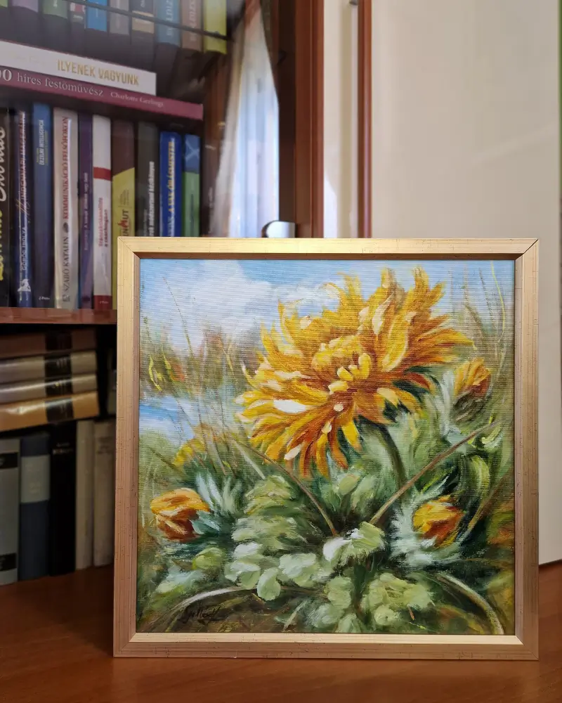 Floral - Tablou pictat manual – Dans Solar | Flow Art