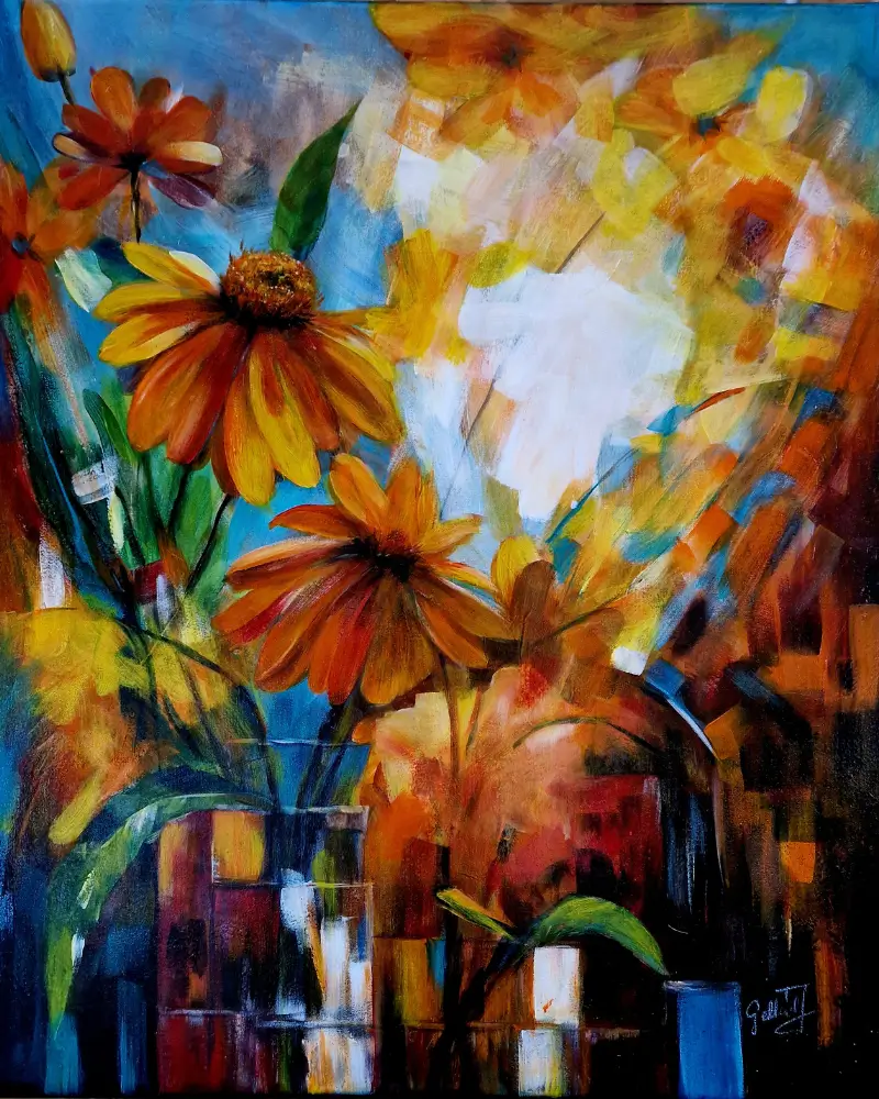 „Grădina Culorilor” – Pictură originală semnată de Judit Gellerd [1]