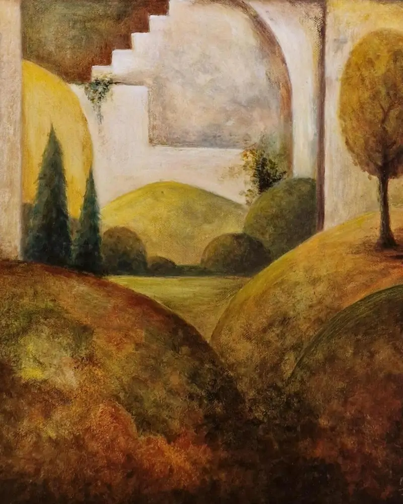 Țărâmul dinăuntru – tablou pictat manual de Judit Gellerd [5]