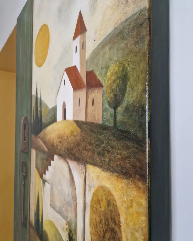 Țărâmul dinăuntru – tablou pictat manual de Judit Gellerd [7]