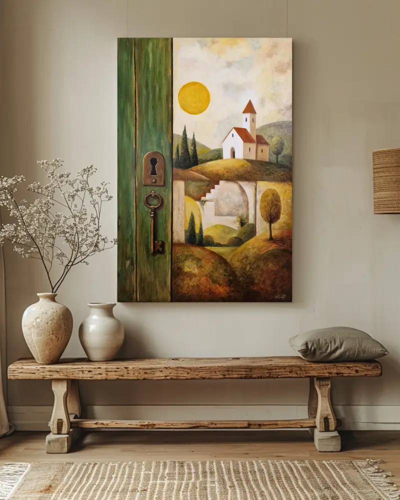 SHOP - Țărâmul dinăuntru – tablou pictat manual de Judit Gellerd