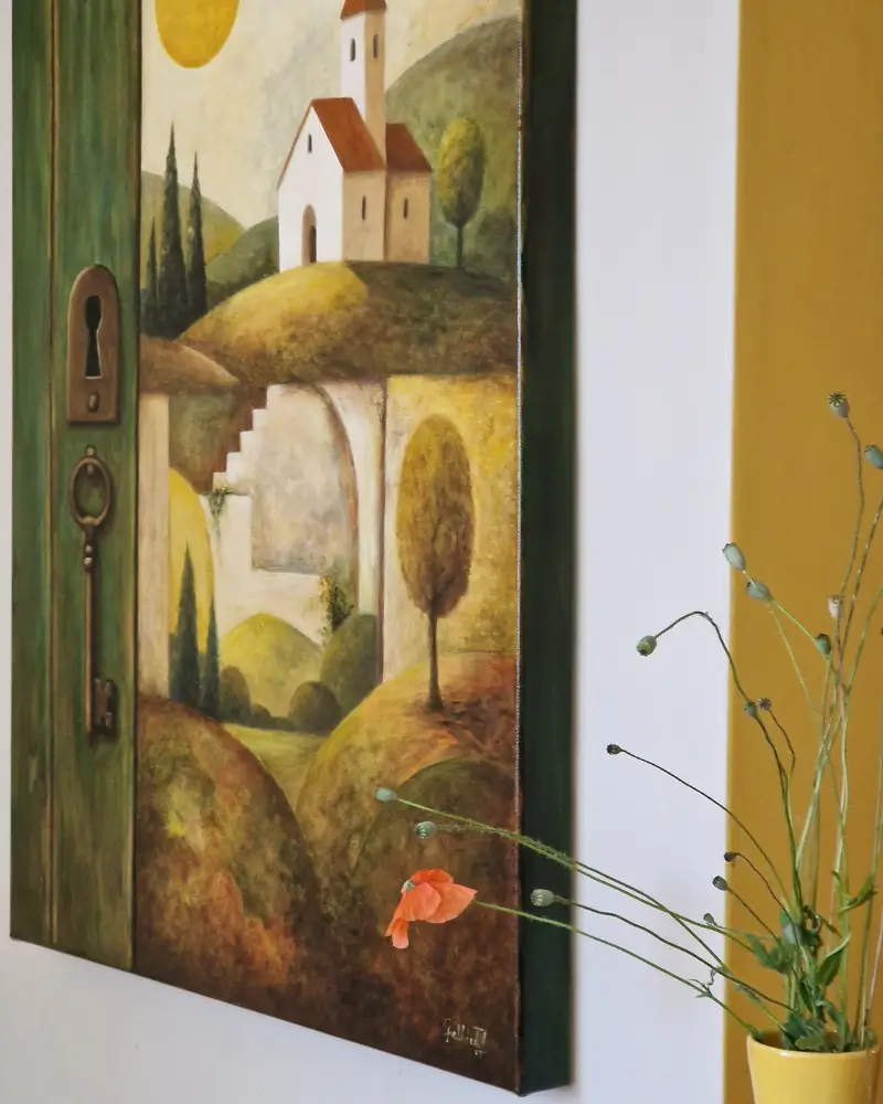 Țărâmul dinăuntru – tablou pictat manual de Judit Gellerd [3]