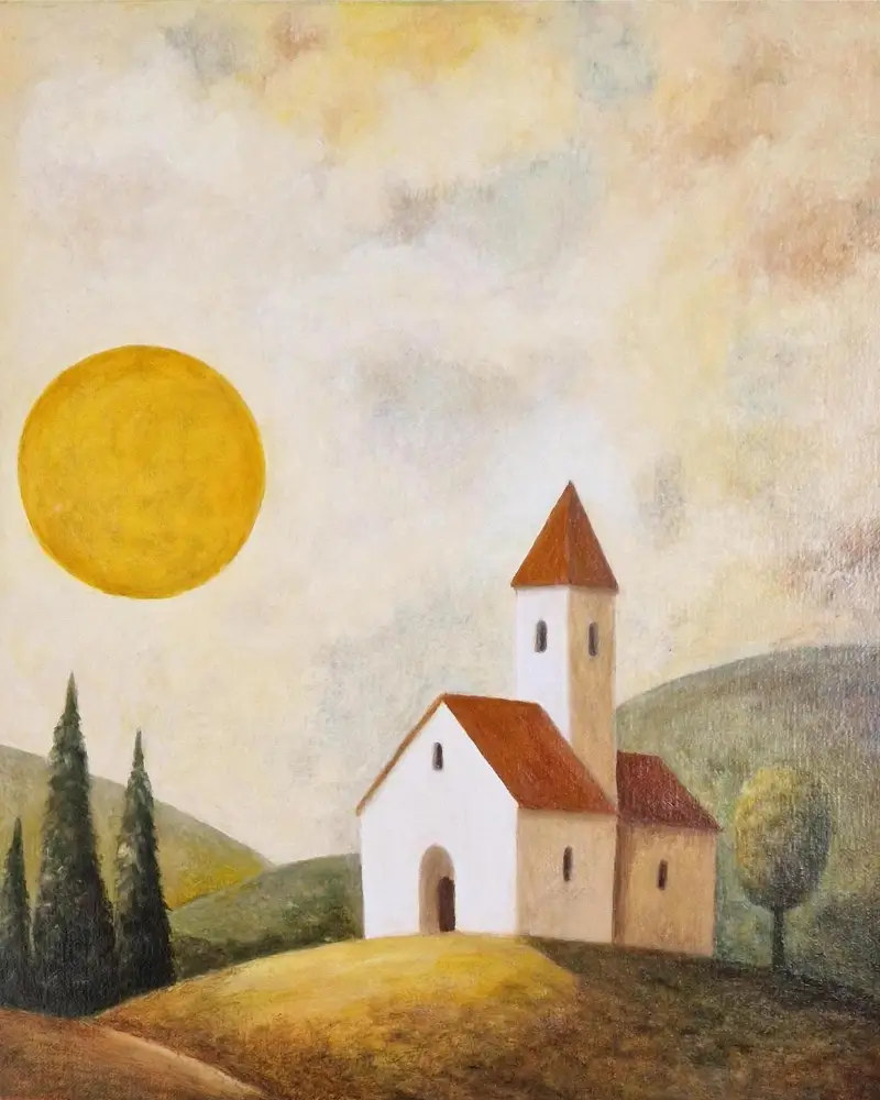 Țărâmul dinăuntru – tablou pictat manual de Judit Gellerd [4]