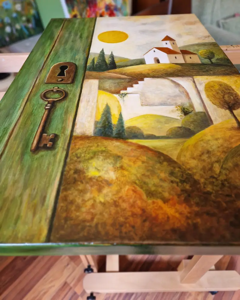 Țărâmul dinăuntru – tablou pictat manual de Judit Gellerd [2]