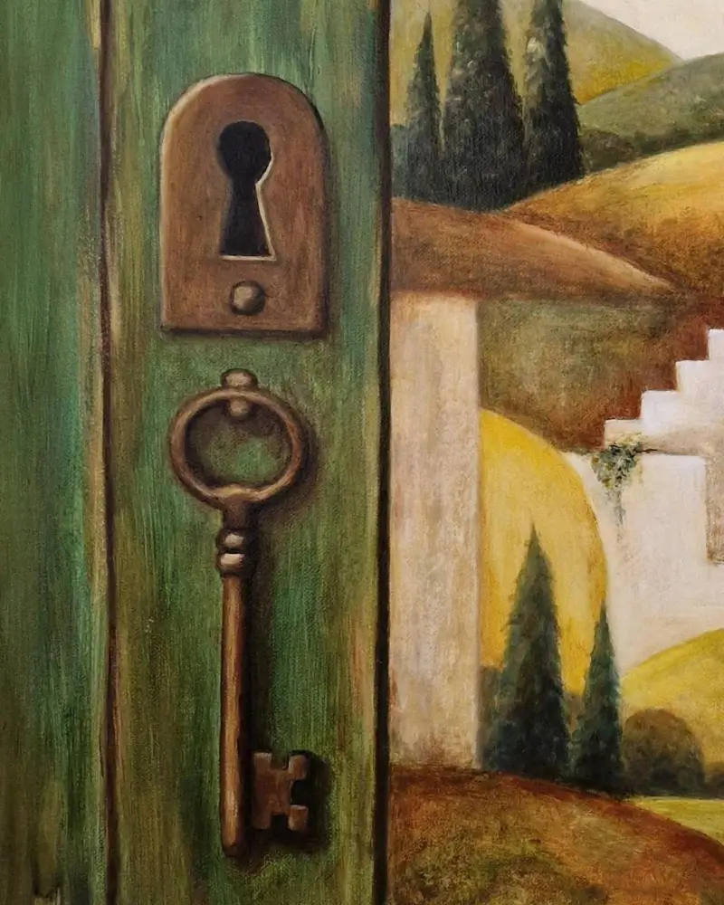 Țărâmul dinăuntru – tablou pictat manual de Judit Gellerd [6]