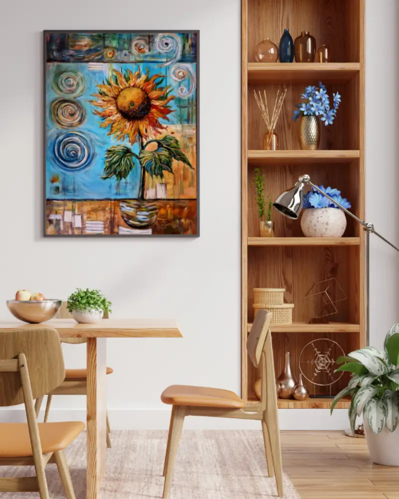 Floral - Dansul Luminii – Pictură originală semnată de Judit Gellerd