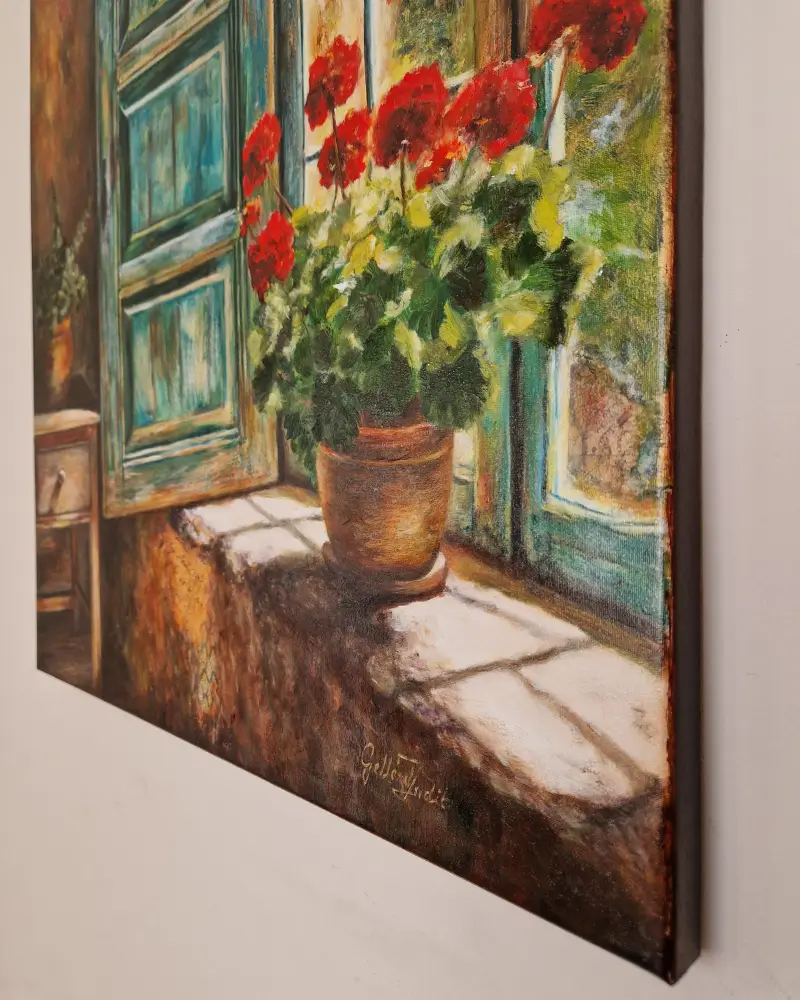 Tablou pictat manual – Fereastra spre vară [3]