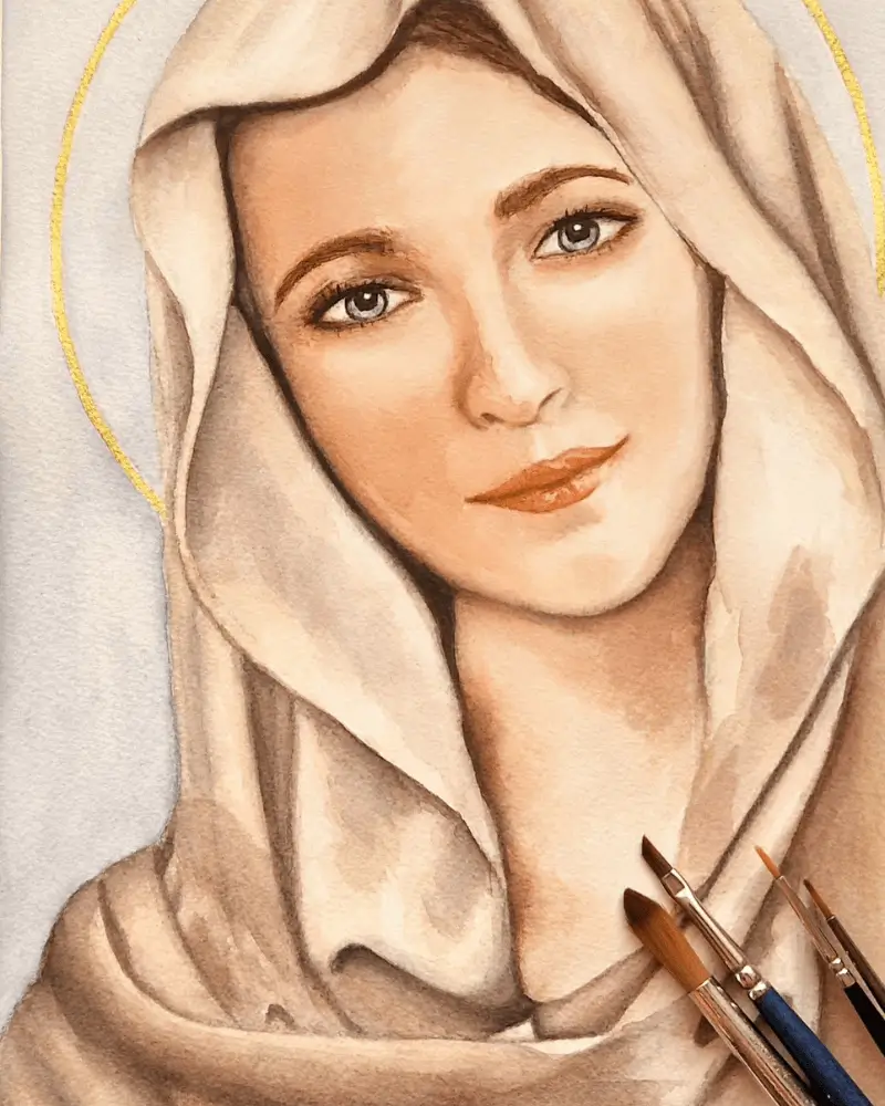 Fecioara Maria Medjugorje - Pictură în Acuarelă [0]