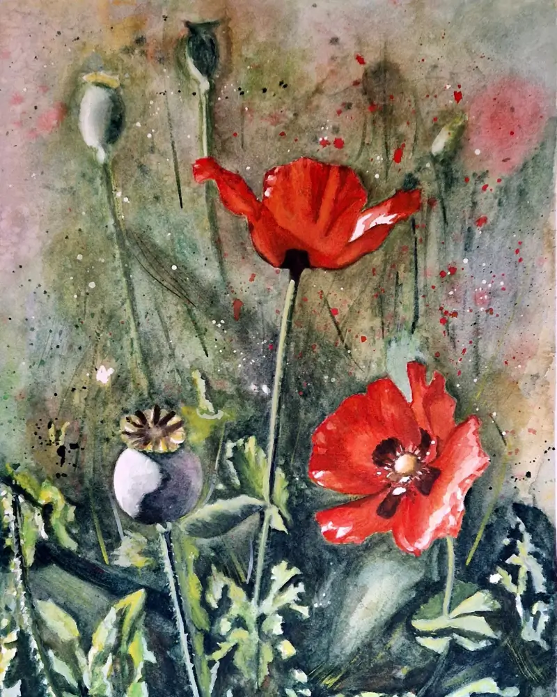 Frumusețe sălbatică - acuarelă originală [1]