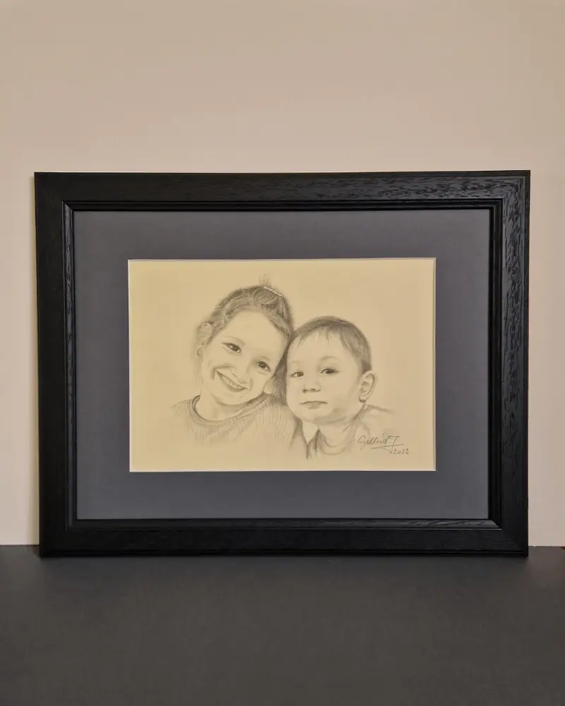 Gerda și Adam - Desen Grafit [1]