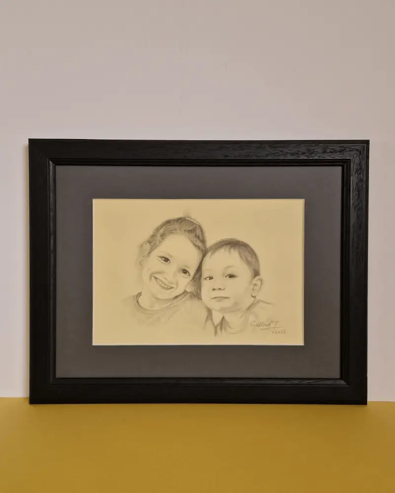 Gerda și Adam - Desen Grafit [2]