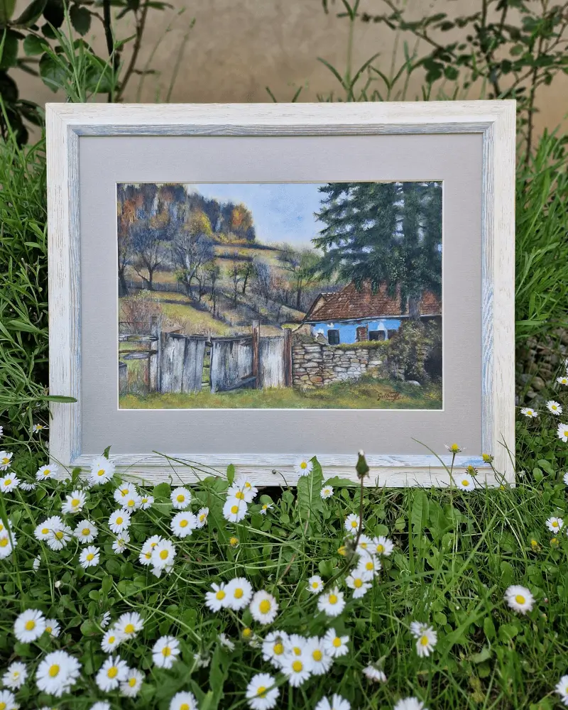 Melancolia Casei Albastre - Acuarelă Originală [2]