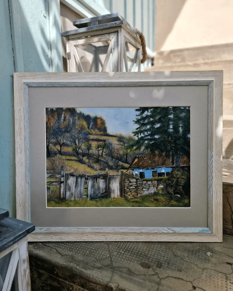 Melancolia Casei Albastre - Acuarelă Originală [4]