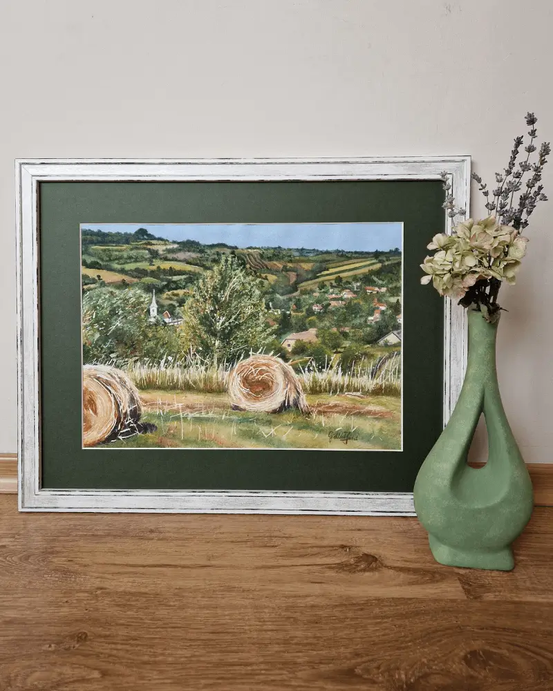 Nostalgia Baloților de Fân - Pictură în Acuarelă [5]