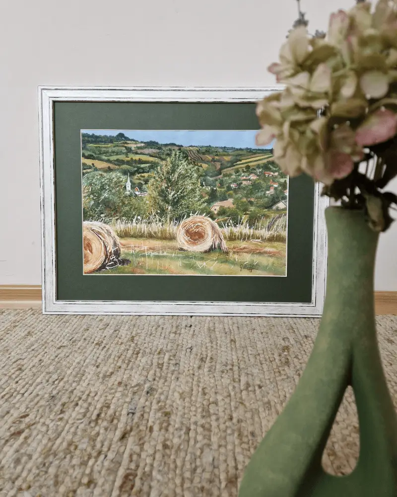 Nostalgia Baloților de Fân - Pictură în Acuarelă [2]