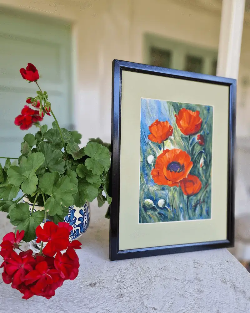 Pânză în flăcări - acuarelă originală [2]