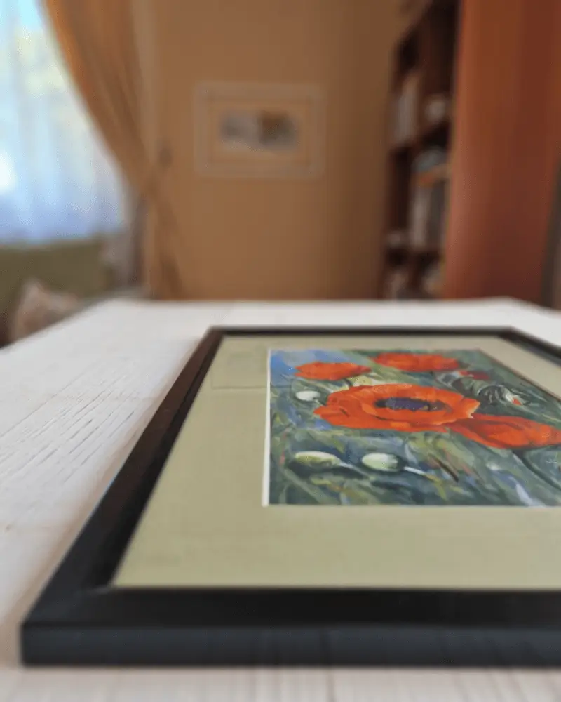 Pânză în flăcări - acuarelă originală [3]