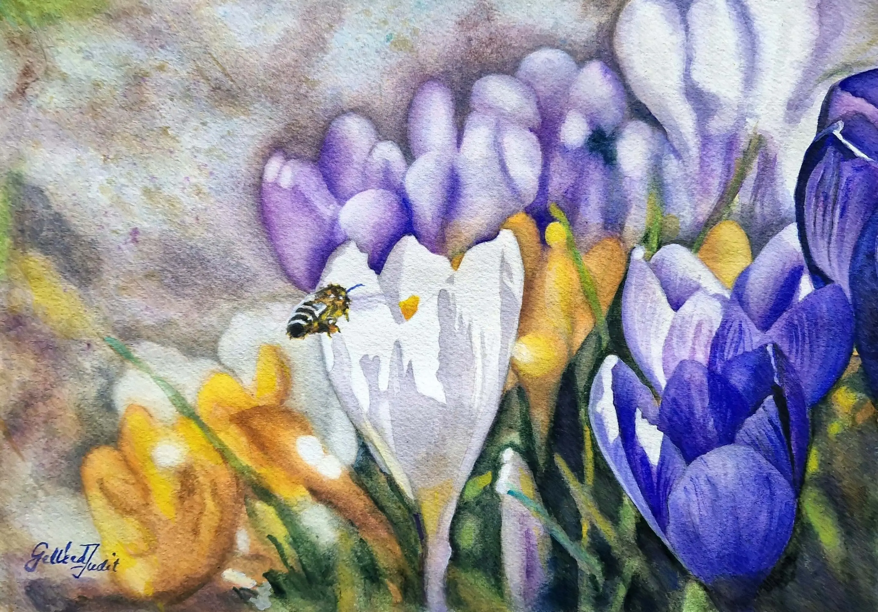 Renașterea naturii - Tablou în acuarelă [1]